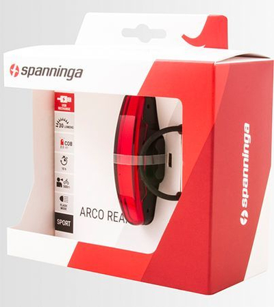 Spanninga Arco USB Задно Светло, Црно