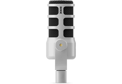 Mikrofon dinamik RODE PodMic, për podcast dhe streaming, i bardhë