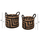 Set korbë dekorative 2-pjesësh Φ36x32-40Hcm (HM7846.02), zezë