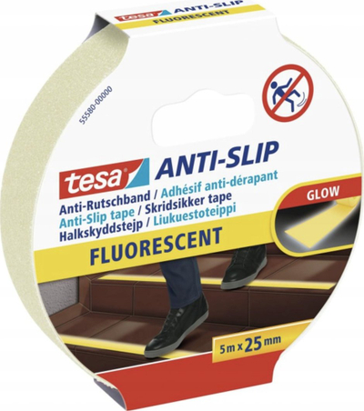 Shirit anti rrëshqitës Tesa 55580-00000-11, 5m x 25mm, rezistent ndaj ujit dhe UV, i bardhë