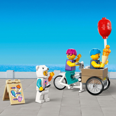 Lodër ndërtuese Lego City Ice Cream Shop 60363, dyqan akulloresh, 3 minifigura, shumëngjyrëshe