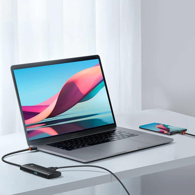 Надворешен хаб Baseus Lite, 4x USB 3.0, кабел 0.25 m, црн
