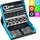 Set bitash Hazet 2200SC-2 SmartCase, 50 copë, Allen Phillips Torx, blu e zezë