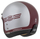 Helmetë moto CASSIDA ESO Jawa Panel 2026, e hapur neo retro, fiberglass, e kuqe argjendtë e zezë