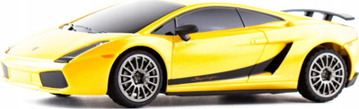 Lodër makinë me pult Lamborghini Super Leggera, shkalla 1:24, për kalamoj 6+, e verdhë