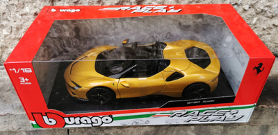 Maket makine BBurago Ferrari SF90 Stradale 2019, shkalla 1:18, metal, e zezë