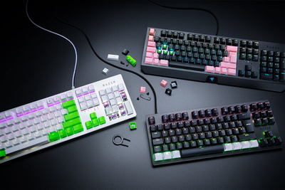 Set i tasteve Razer PBT Keycap Upgrade, 120 taste, rozë