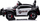 Makinë lodër me motor LEAN Toys Dodge Charger Police 022237, me bateri, bardh e zi