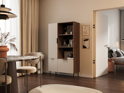Raft librash Cama ALMERA, 90x42x165 cm, walnut cashmere