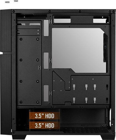 Kasë Aerocool Playa Black Window, Midi Tower