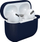 Kuti mbrojtëse për Apple AirPods 3, silikon i butë, me karabinë, blu e errët