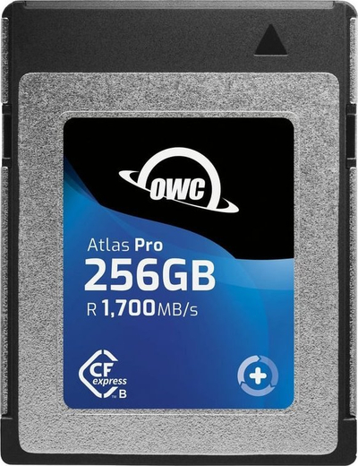 Kartë memorie OWC Atlas Pro CFExpress 2.0 Type B, 256GB, me lexues USB‑C 3.2, gri