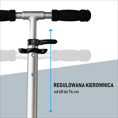 Tротинет Hudora Little Bigwheel, за деца 3+, прилагодлив управувач 68-74 cm, син