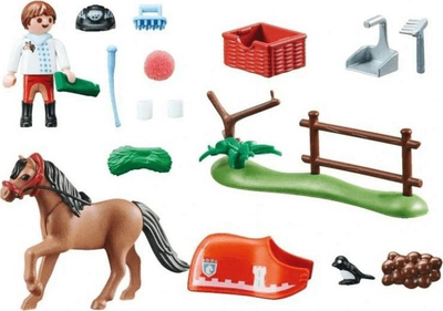 Set figurina lodër PLAYMOBIL Welsh Pony Country 70523, 25 copë, për kalamaj 4-10 vjeç, shumëngjyrësh