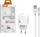 Karikues muri SOMOSTEL SMS-Q01, 18W 3A, PD USB me kabllo Lightning, i bardhë