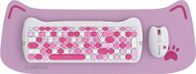Set tastierë dhe maus Canyon HSET W6 Kitty Edition, wireless, 104 taste, rozë