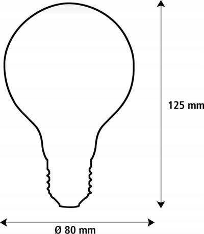 Llambë LED SEGULA Vintage Globe G80, 3.2W, E27, opale, me ndërrim drite