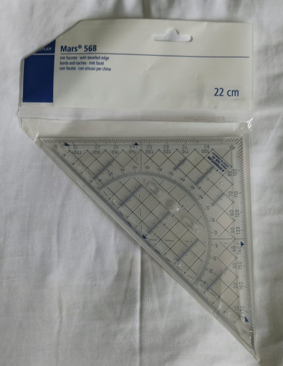 Gonometër Staedtler Mars 568 35, 22cm, akrilik i tejdukshëm, me kapje