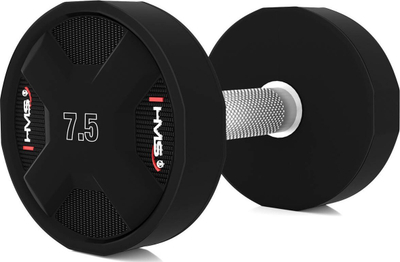 Shtangë dore HMS Ciarek Dumbbell, 7.5 kg, poliuretani, argjendtë