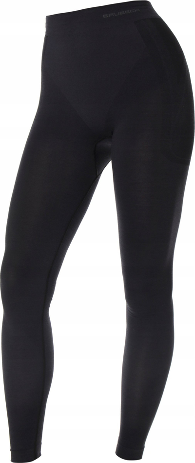 Legginsa termikë Brubeck Comfort Wool LE11320 për goca, lesh merino, përmasa XL, ngjyrë e zezë