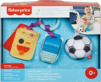 Set lodrash për beba Fisher-Price Just for Kicks, 3 copë, me temë futbolli, shumëngjyrësh