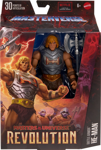 Figurë aksion Masters of the Universe Masterverse Battle Armor He Man, 18cm, me xhingla, shumëngjyrëshe