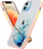 Mbulesë telefoni MX Aquarelle për iPhone XR, silikon i butë, motiv akuarel blu e bardhë