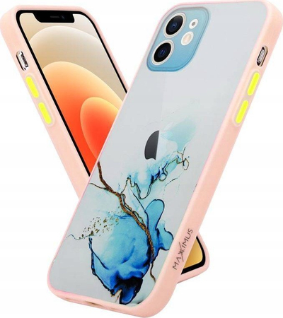 Mbulesë telefoni MX Aquarelle për iPhone XR, silikon i butë, motiv akuarel blu e bardhë