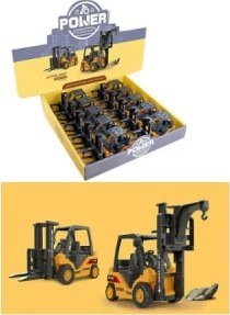 Lodër vinç forklift Big Toys BA7434, me friksion, plastikë e fortë, verdh e zez