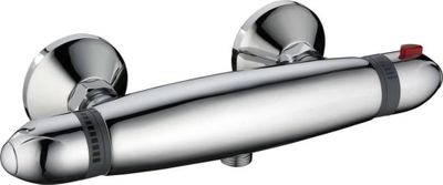 Rubinet termostatik për dush SCHÜTTE SUPRA, siguri 38°C, metal, krom