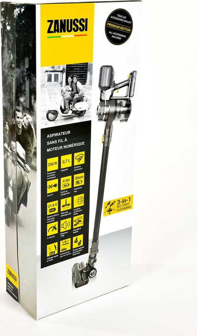 Fshesë me korrent pa kabllo Zanussi RVC20, 30 min punë, 0.7L, e zezë