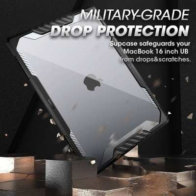 Mbrojtëse Supcase për MacBook Pro 16", transparente / e zezë