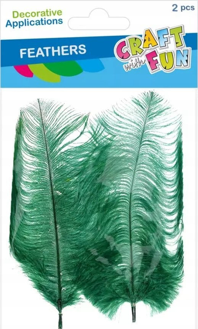 Ornament dekorativ CRAFT WITH FUN, pupla 15-20 cm, set me 2 copë, jeshile