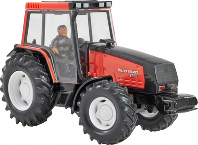 Loje traktor Britains Valtra Valmet 8950, shkallë 1:32, kabinë që hiqet, i kuq me të zi