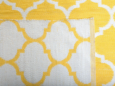 Tapet AKSU Reversible Area Rug, 140 x 200 cm, me figura gjeometrike, i verdhë