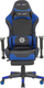 Karrige gaming Victory Swivel, lëkurë sintetike, me mbështetëse këmbësh, zi me blu