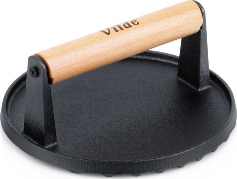Shtypëse burgeri Vilde CAST LINE, gize, 17.5 cm, dorezë druri