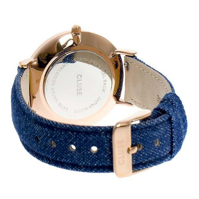 Orë dore Cluse Rose Gold White/Blue Denim