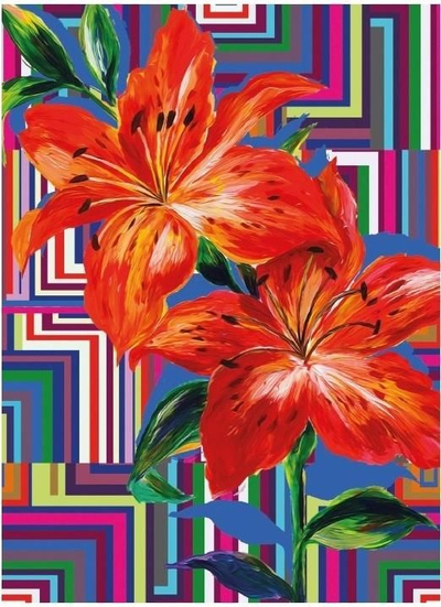Честитка Matthew Williamson Floral Maze B6, со плик, повеќебојна