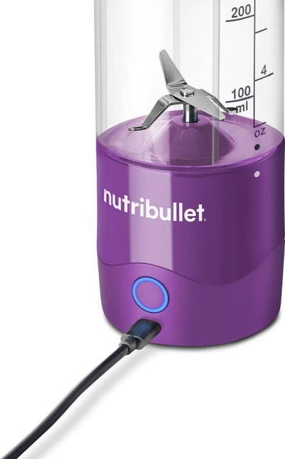 Портабилен блендер Nutribullet Portable, 475 ml, полнење USB C, сив
