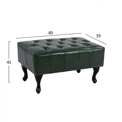 Stol piano Emma HM226.08 80×45×39 cm, gjelbër/ zezë