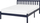 Shtrat dopio Beliani Florac, 140 x 200 cm, dru pishe, blu navy