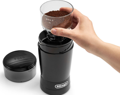 Mелница за кафе DeLonghi KG200, нож од не’рѓосувачки челик, 90 g, црна
