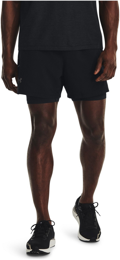 Шорцеви за трчање Under Armour Launch Elite 2-in-1, за мажи, црни