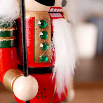 Figurë druri arrithyes Nutcracker për zbukurim, 25 cm, me shumë ngjyra