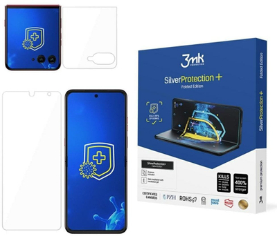 Folie mbrojtëse 3mk SilverProtection+ Folded Edition për Motorola Razr 60 Ultra, antibakteriale, transparante