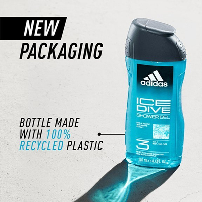 Xhel dushi 3 në 1 Adidas Ice Dive, ekstrakt deti, 400ml