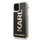 Kapak telefoni Karl Lagerfeld Liquid Glitter për iPhone 11 Pro, transparent, i zi