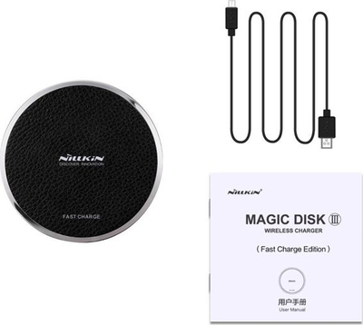 Безжичен полнач Nillkin Magic Disk 3, Fast Charge 2A, црн