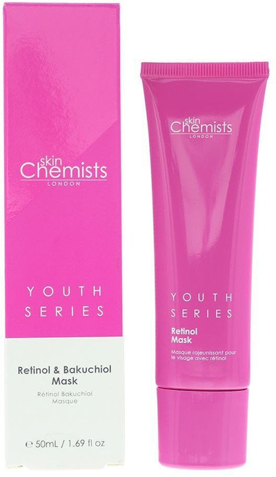 Maskë fytyre Skinchemists Youth Series Retinol &amp; Bakuchiol, 50 ml, kundër rrudhave, e bardhë